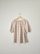 Checkered Button Up Blouse (S)