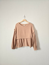 Cotton Gauze Babydoll Top (M)