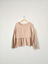 Cotton Gauze Babydoll Top (M)