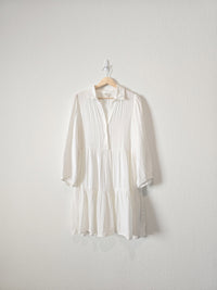 White Flowy Gauze Dress (L)