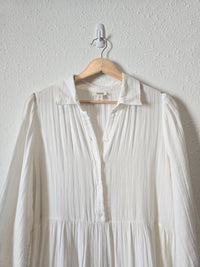 White Flowy Gauze Dress (L)