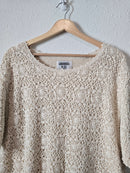 Vintage Crochet Knit Sweater (2X)