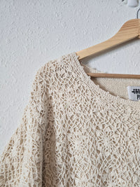 Vintage Crochet Knit Sweater (2X)