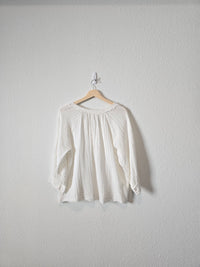 Natural Life White Gauze Top (L)