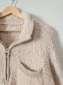 Aerie Sherpa Quarter Zip Pullover (S)