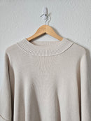 Cream Oversized Ribbed Sweater (M)