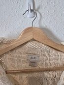 Vintage Cable Knit Cotton Sweater (L)