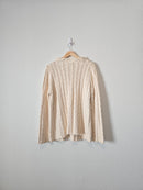 Vintage Cable Knit Cotton Sweater (L)