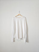 Free People White Oversized Tee (M)