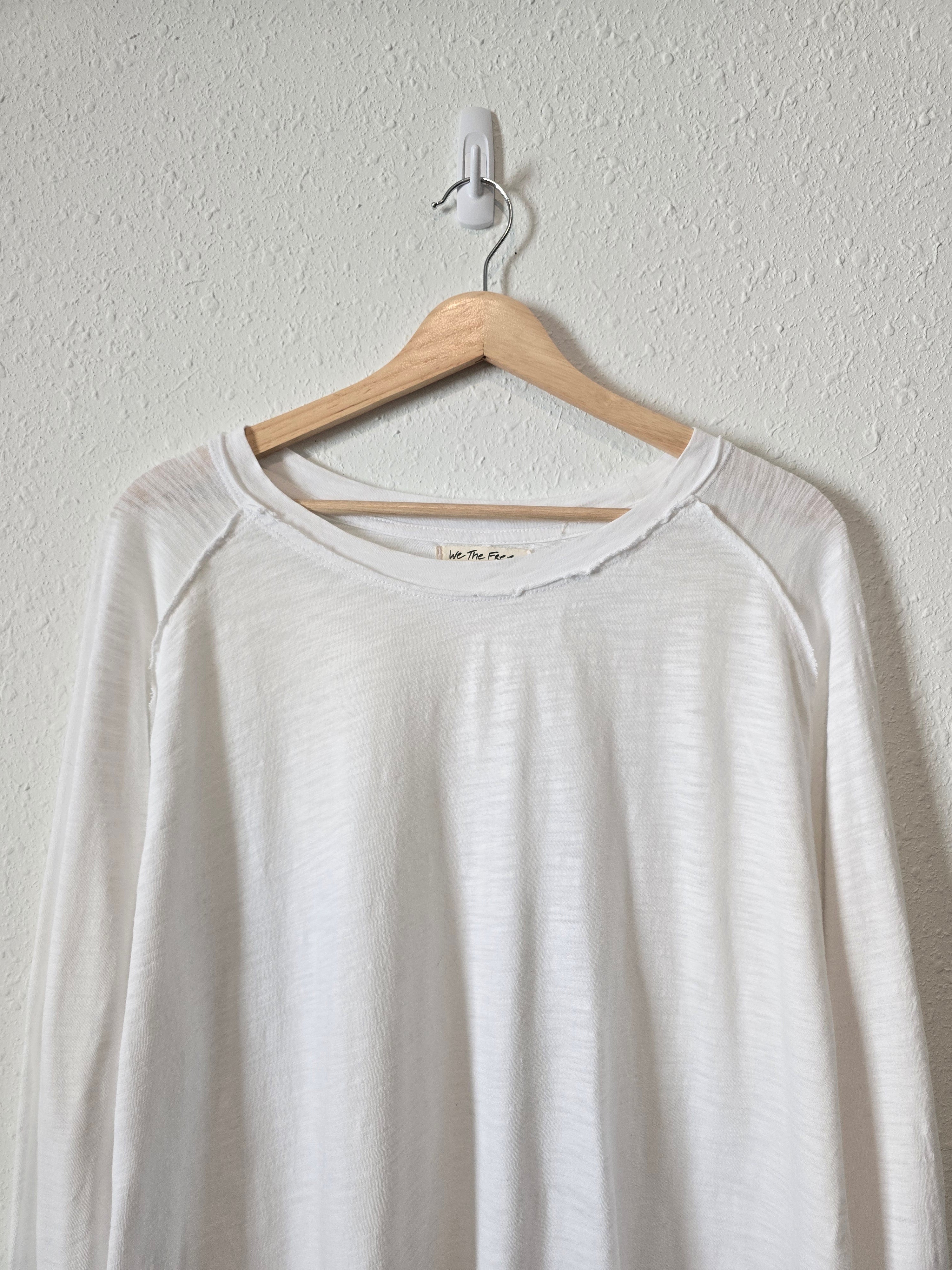 Free People White Oversized Tee (M)