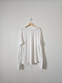 Free People White Oversized Tee (M)