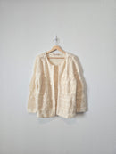 Cream Crochet Knit Cardigan (XLP)