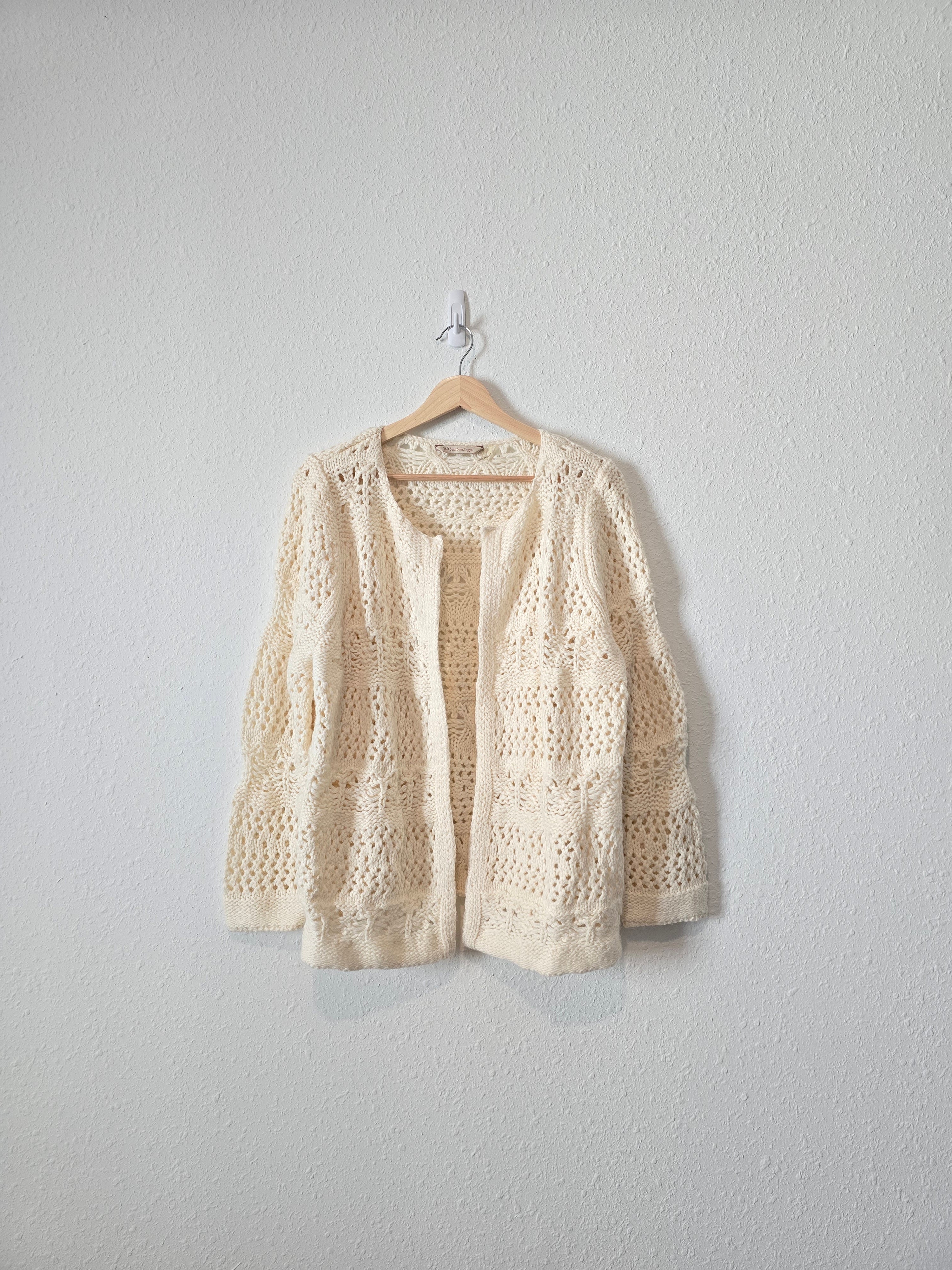 Cream Crochet Knit Cardigan (XLP)