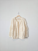 Cream Crochet Knit Cardigan (XLP)