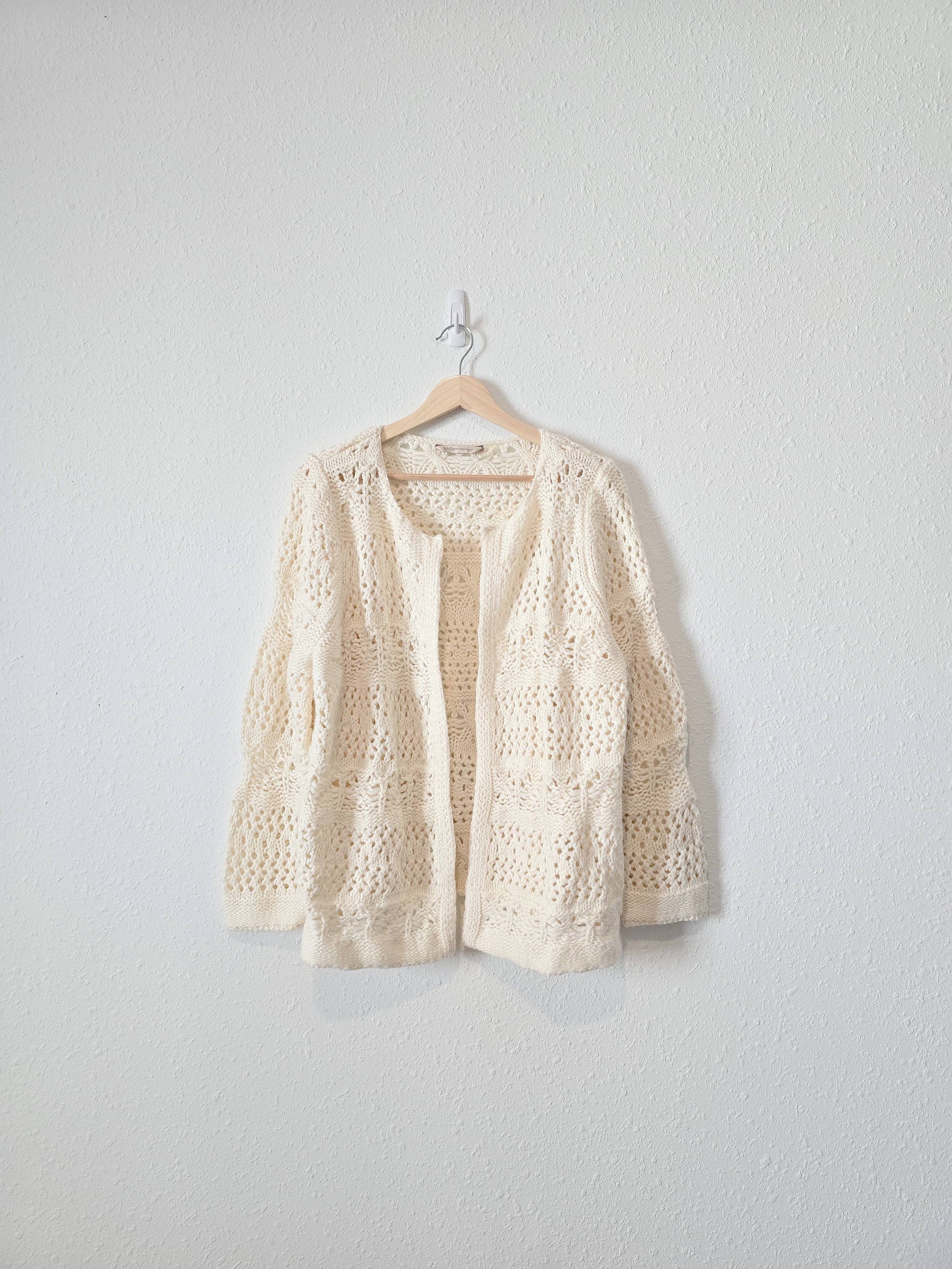 Cream Crochet Knit Cardigan (XLP)