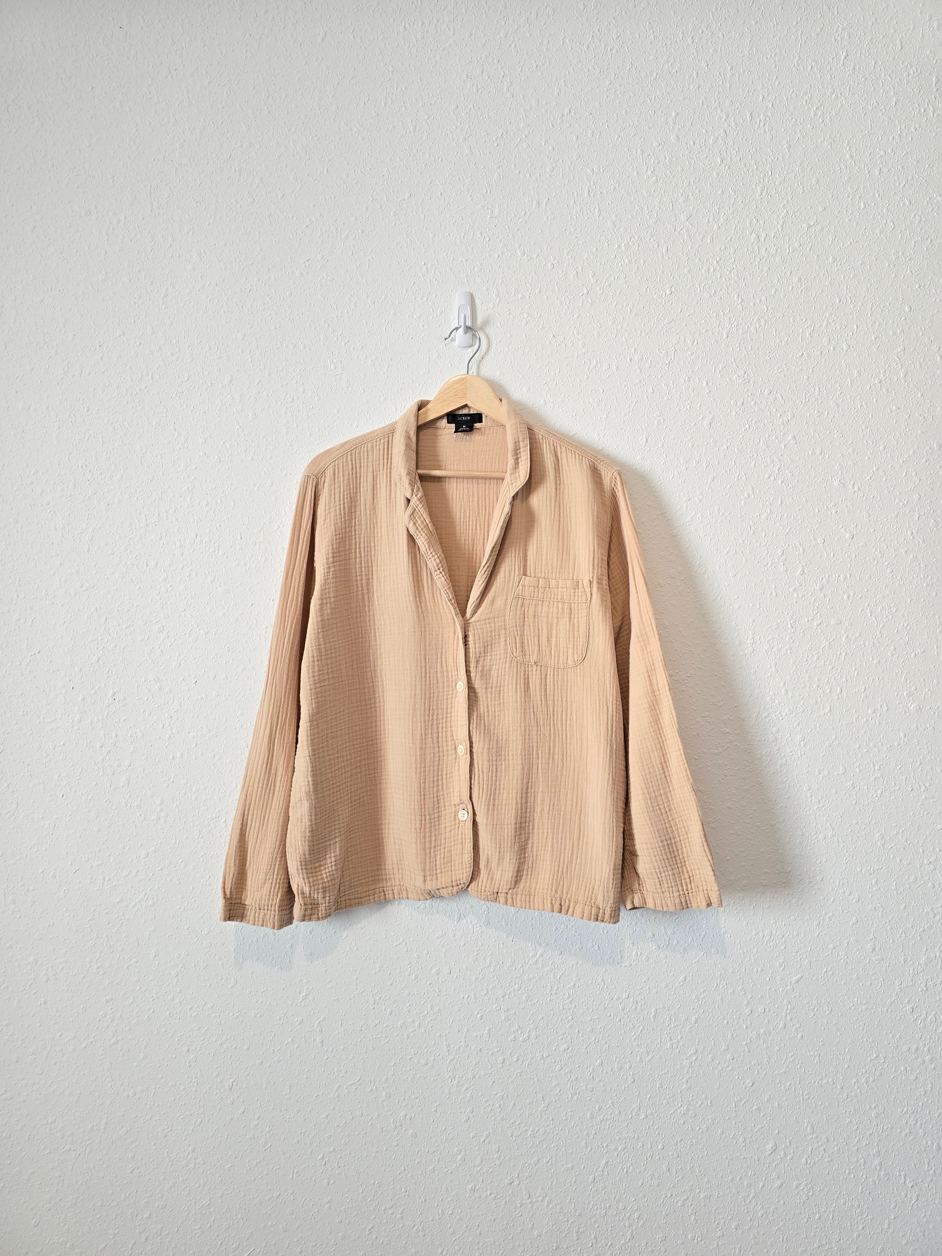 J.Crew Cotton Gauze Button Up (M)