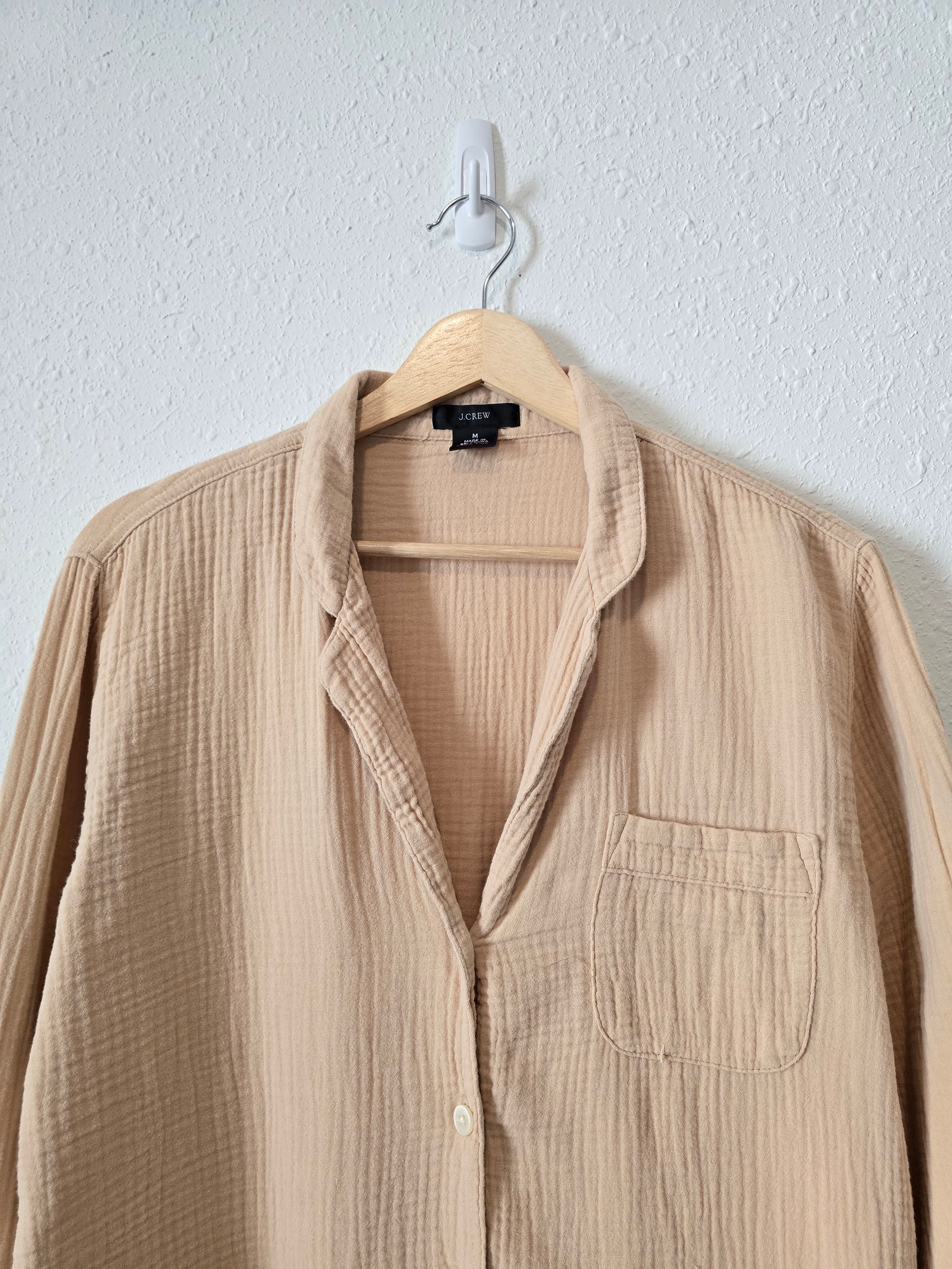 J.Crew Cotton Gauze Button Up (M)