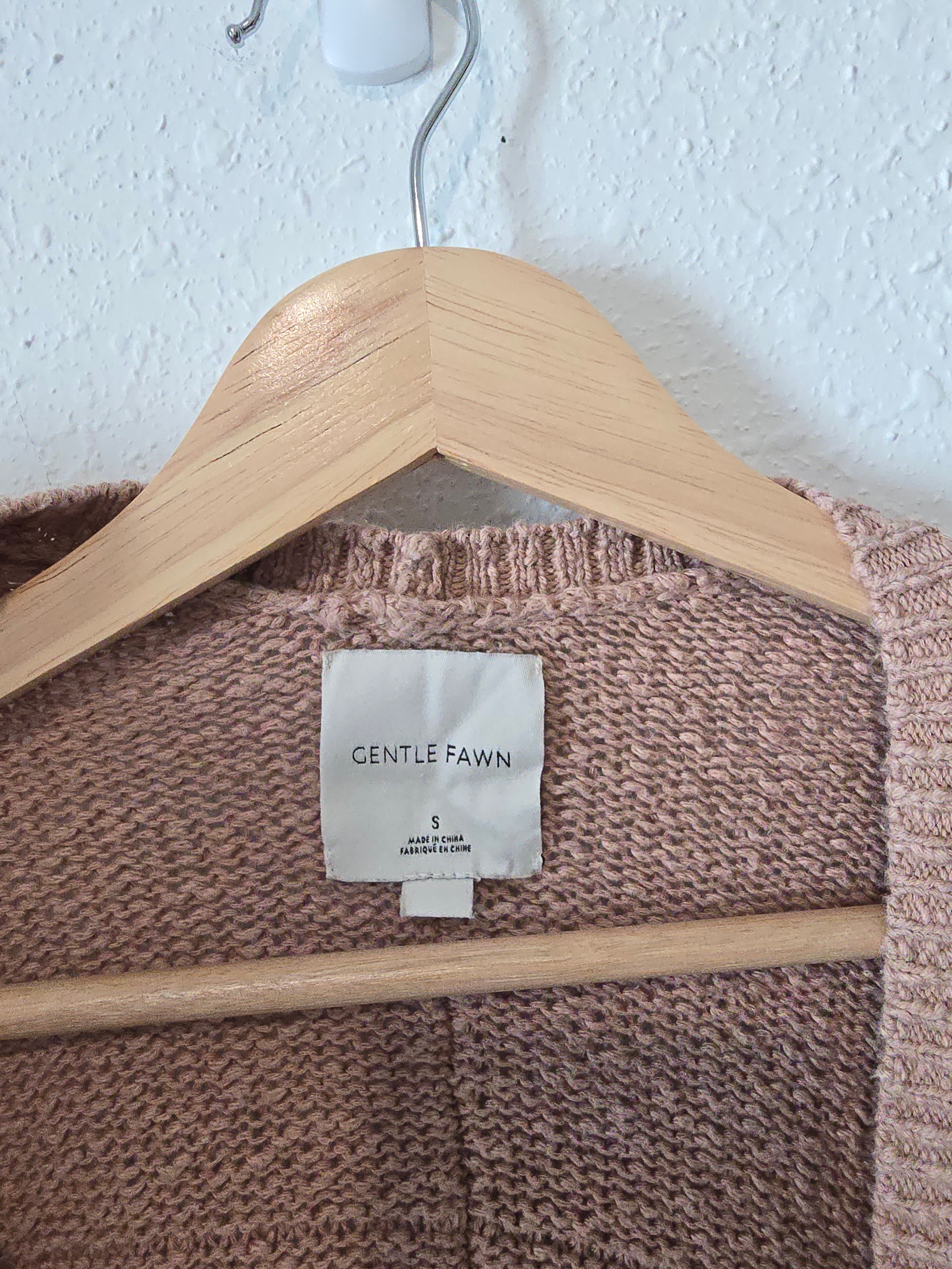 Gentle Fawn Mauve Textured Sweater (S)