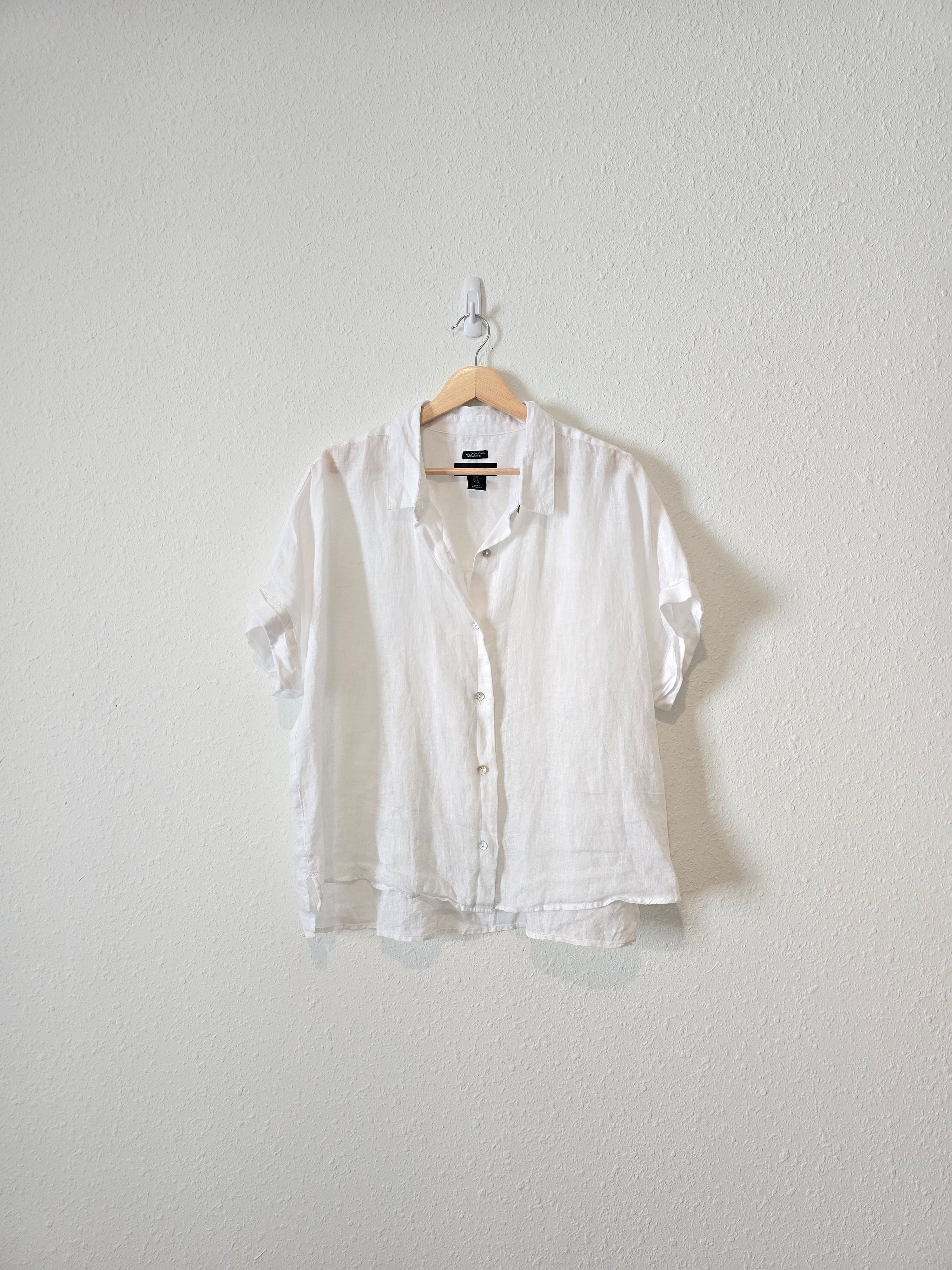 White Linen Button Up (XL)