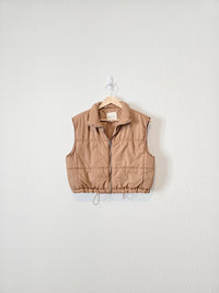 Thread & Supply Brown Crop Vest (S)