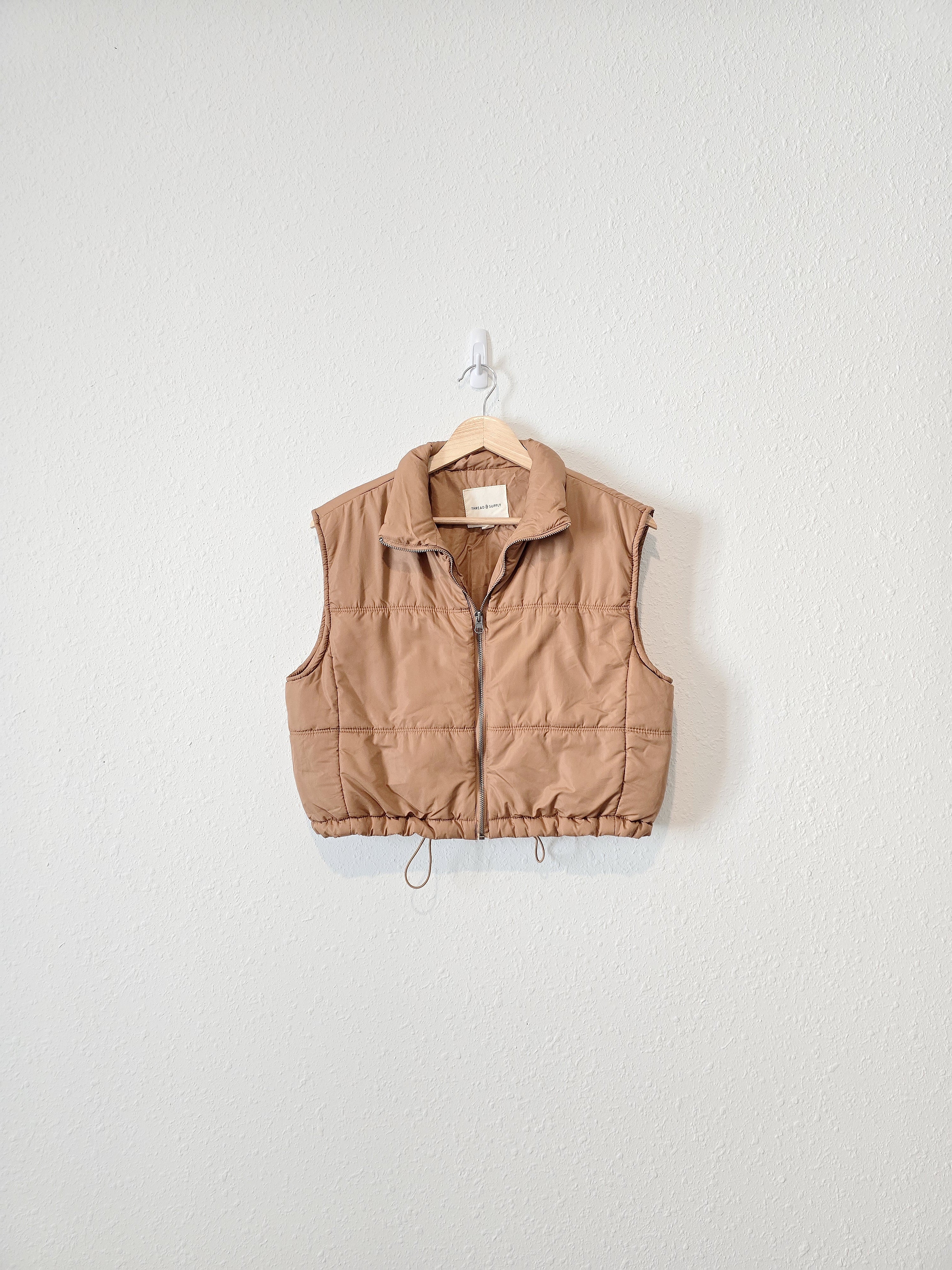 Thread & Supply Brown Crop Vest (S)