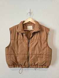 Thread & Supply Brown Crop Vest (S)