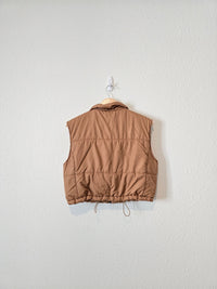 Thread & Supply Brown Crop Vest (S)