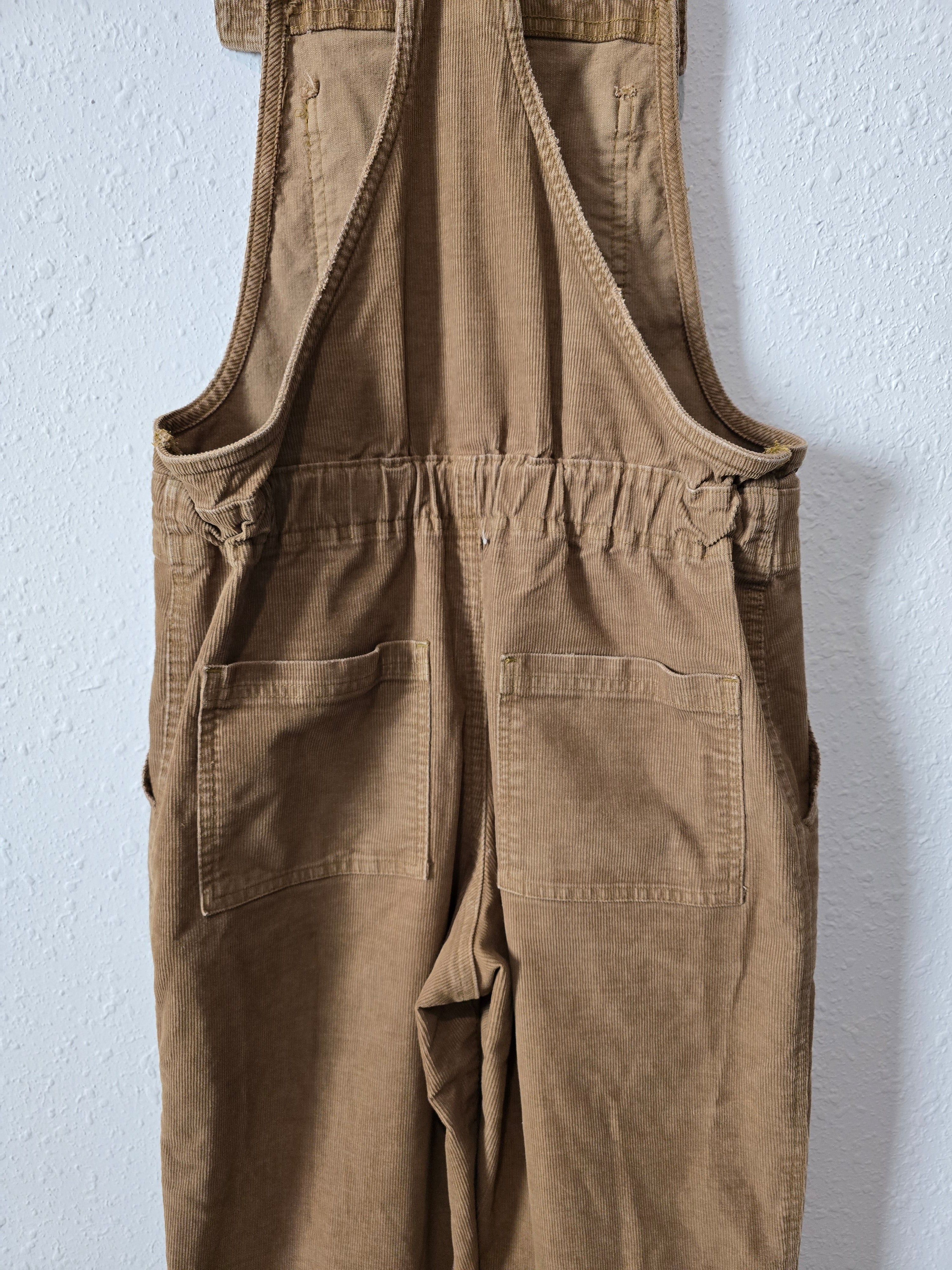 Aerie Brown Cord Overalls (XS)