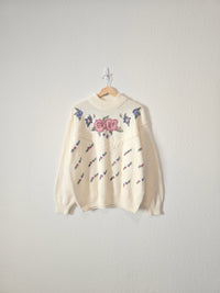 Vintage Floral Embroidered Sweater  (L/XL)