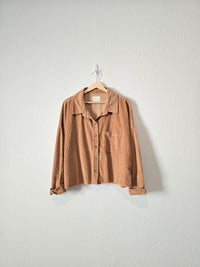 Brown Cord Button Up (XL)