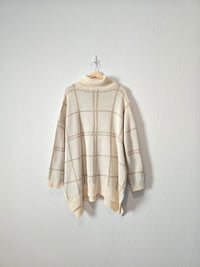 Checkered Turtleneck Sweater (1X)