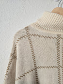 Checkered Turtleneck Sweater (1X)