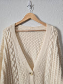 Oversized Cable Knit Sweater (XL)