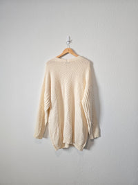 Oversized Cable Knit Sweater (XL)