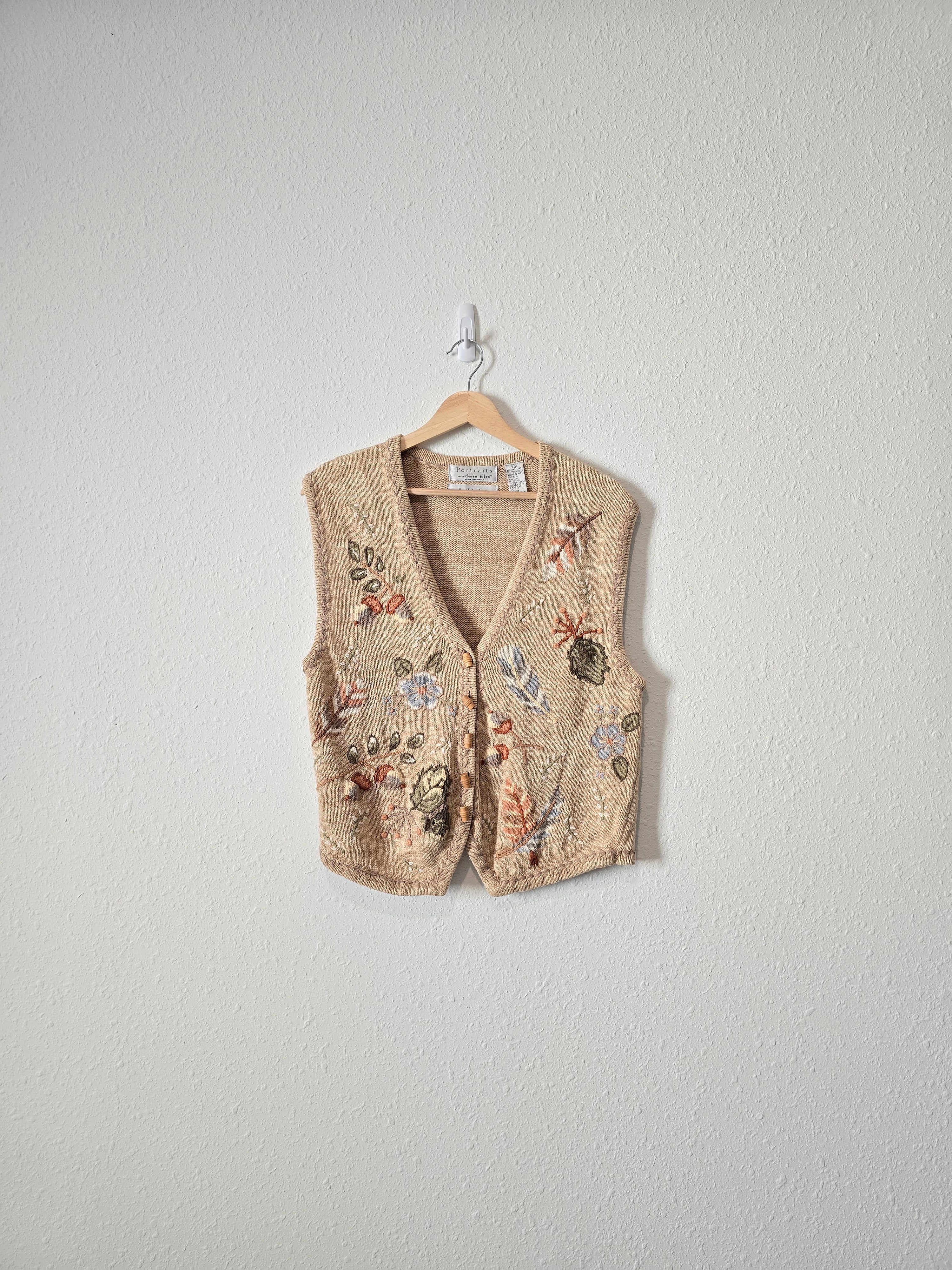 Vintage Embroidered Vest (L)