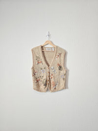 Vintage Embroidered Vest (L)