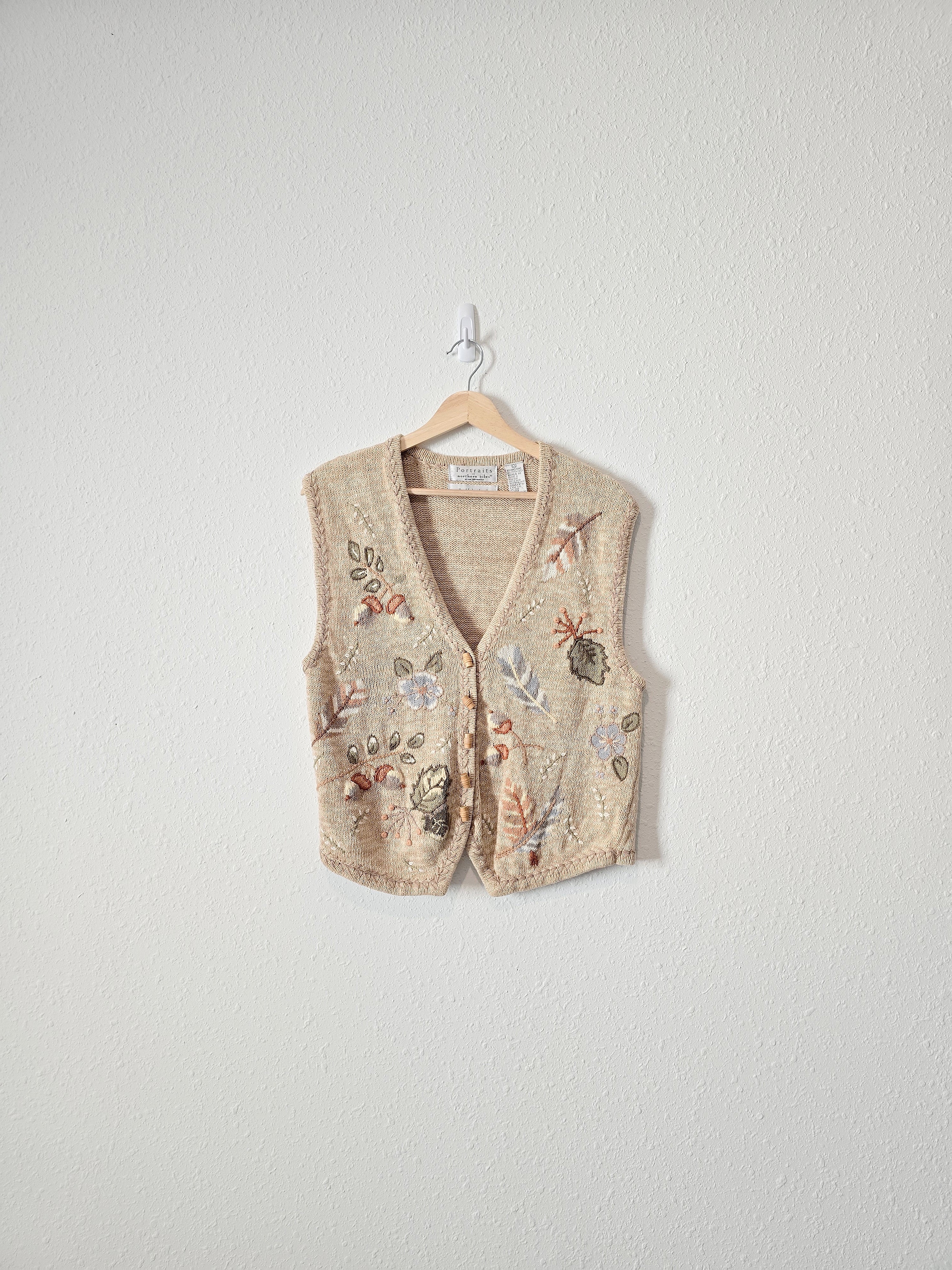 Vintage Embroidered Vest (L)