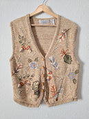 Vintage Embroidered Vest (L)