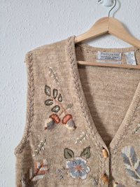 Vintage Embroidered Vest (L)