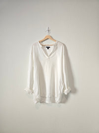 Banana Republic Linen V Neck Top (XL)