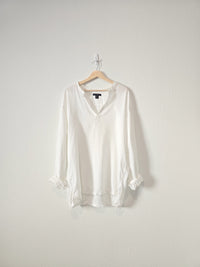 Banana Republic Linen V Neck Top (XL)