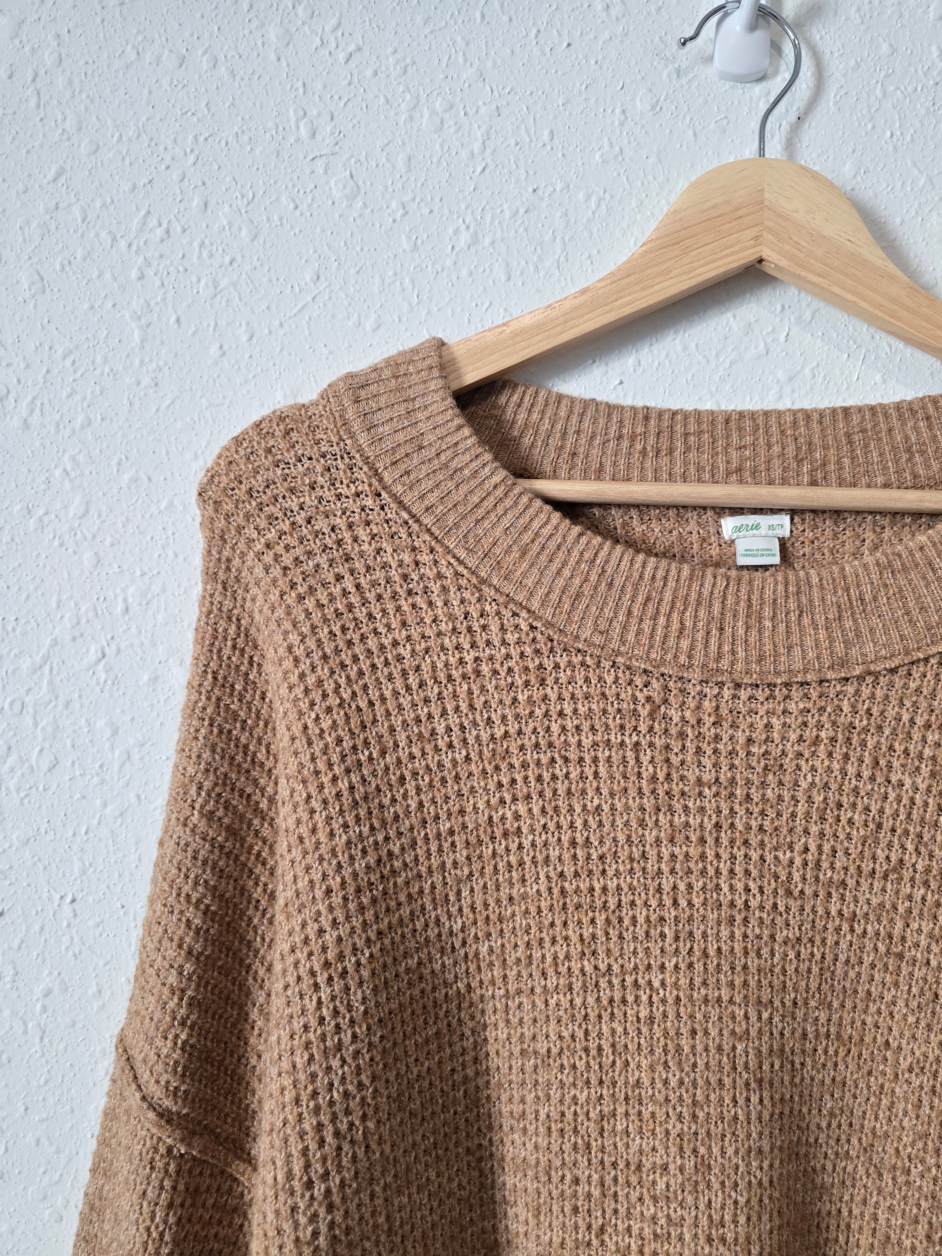 Aerie Oversized Waffle Sweater (XS)