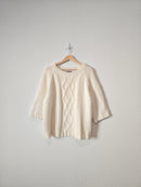 Chunky Cable Knit Sweater (L)