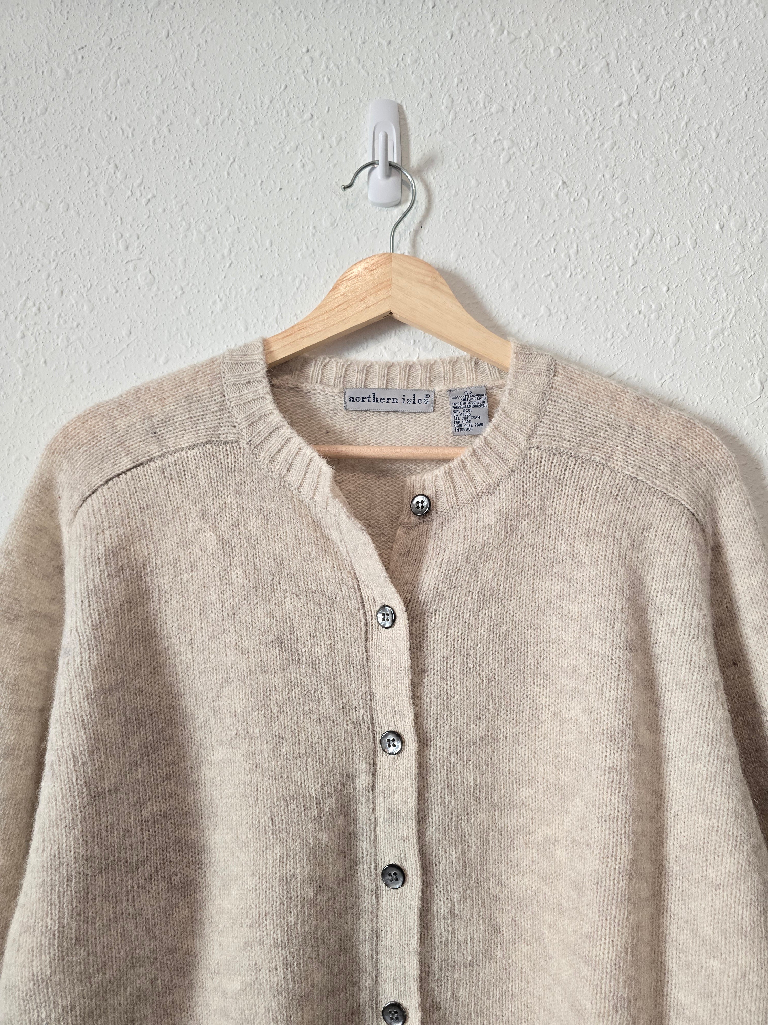 Vintage Button Up Wool Sweater (L)