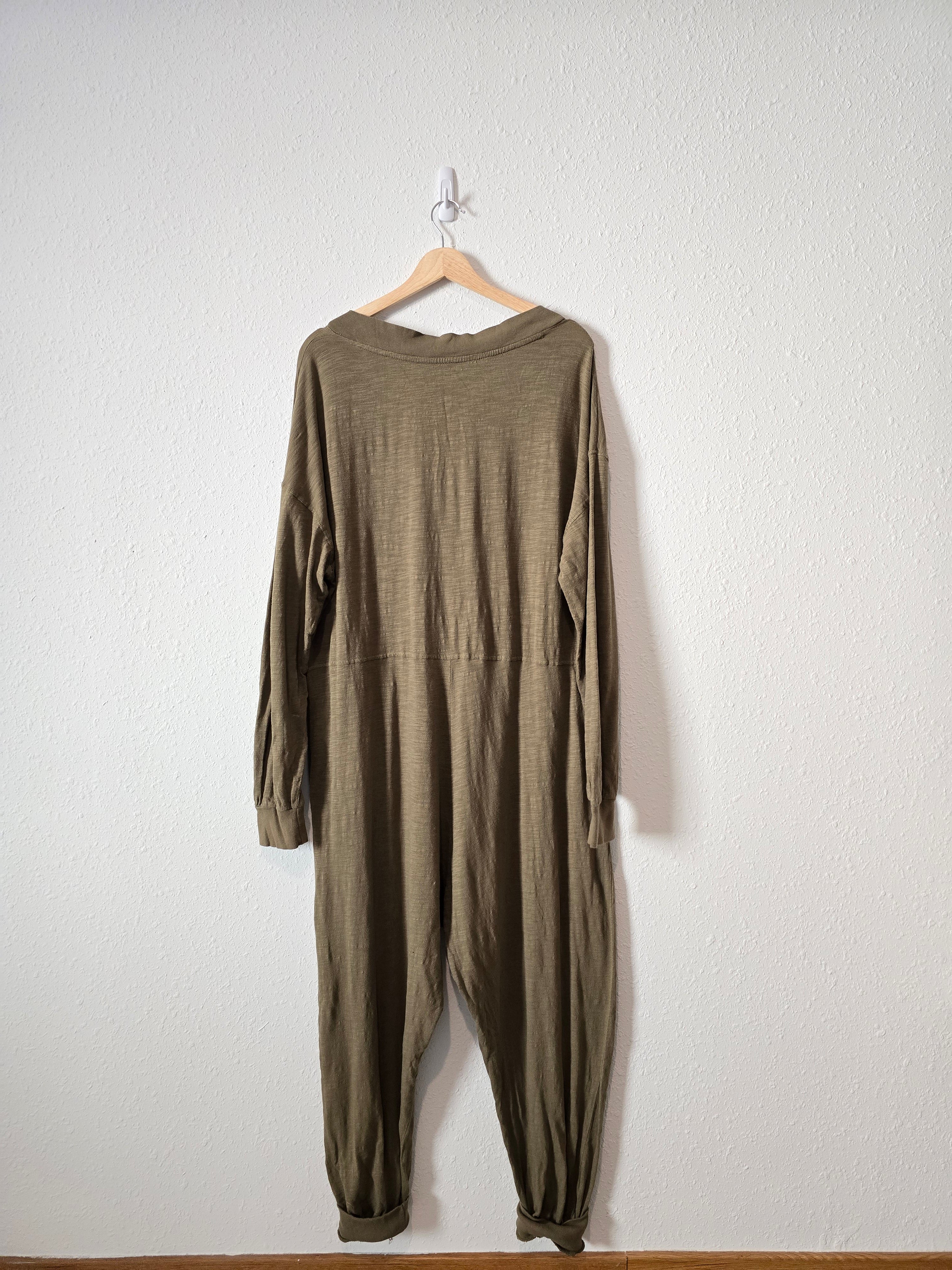 Natural Life Olive Cotton Jumpsuit (S)