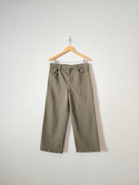 Olive Wide Leg Jeans (30/10)