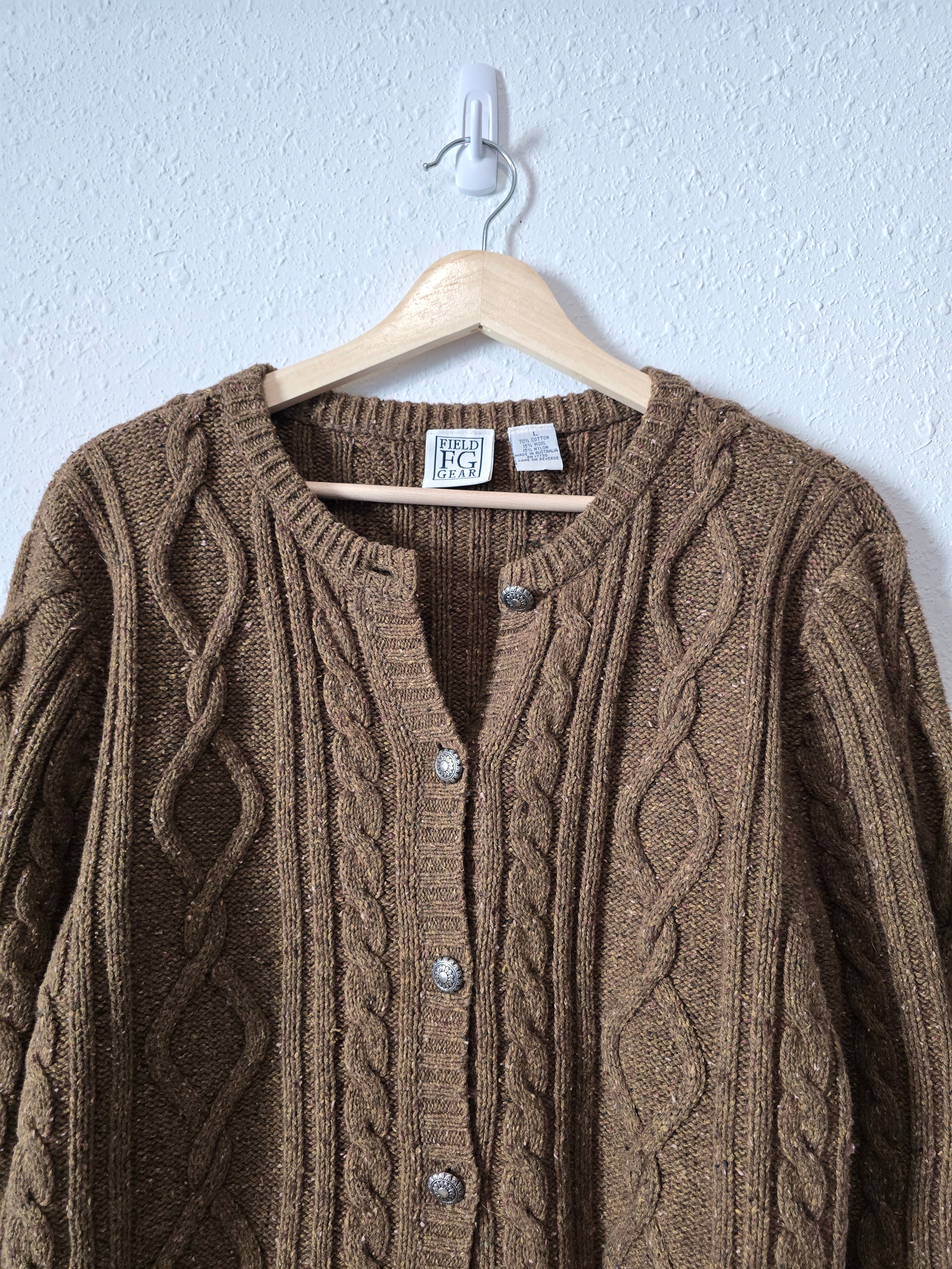 Vintage Chunky Wool Blend Sweater (L)