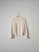 Cable Knit Button Up Sweater (M)