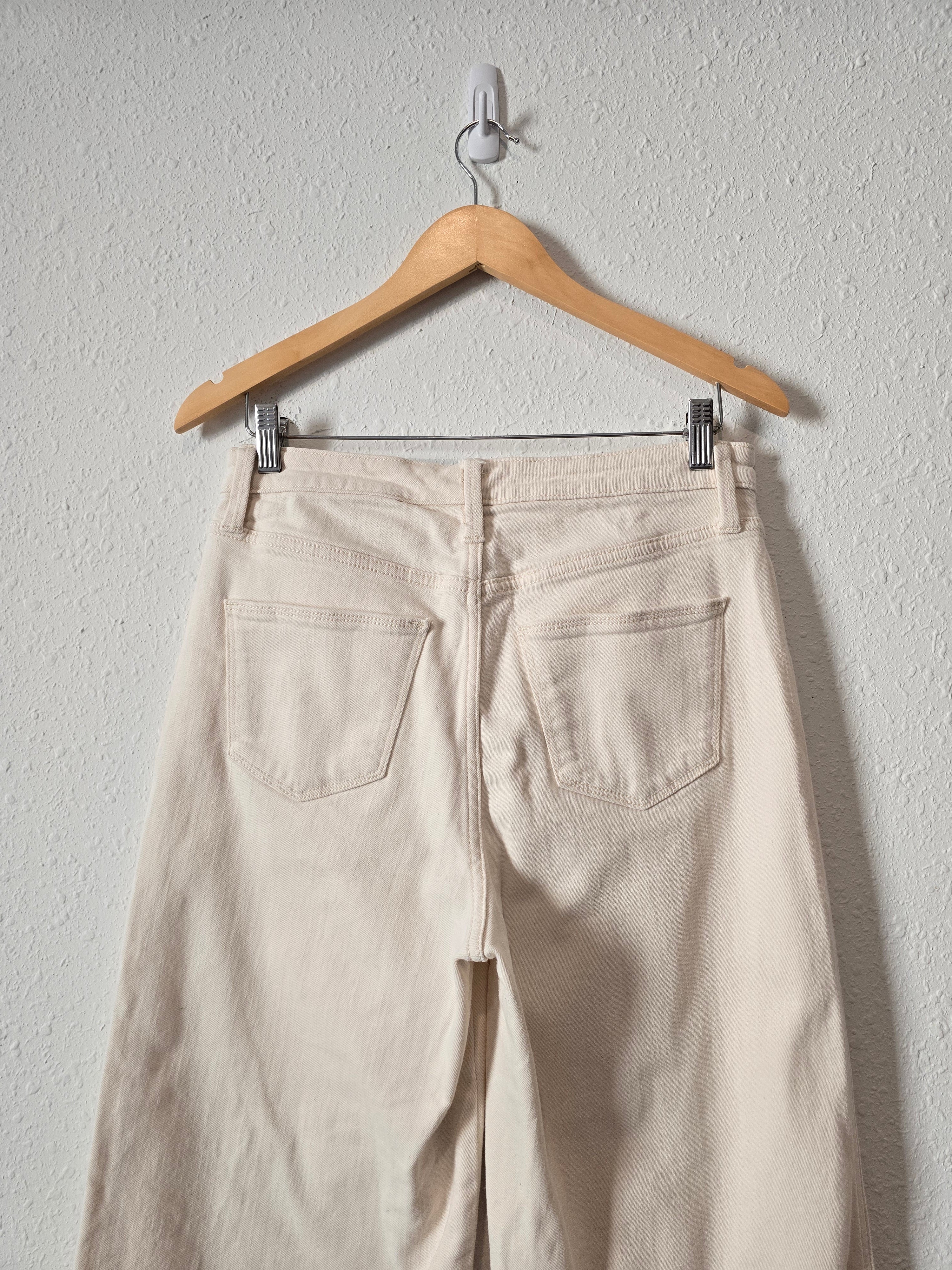 Ecru Wide Leg Jeans (8/29)