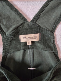 NEW Madewell Forest Green Cord Overalls (14)